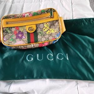 Gucci Ophidia GG Flora Belt Bag - Yellow